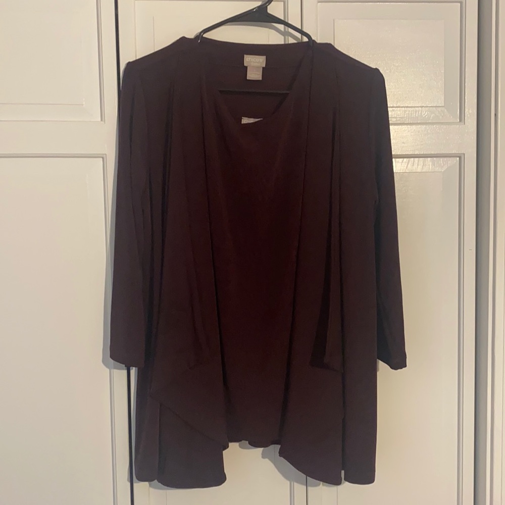 Chico’s cardigan and tank top